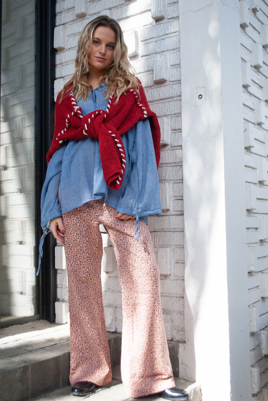 Pantalón Leopardo Peach Pink