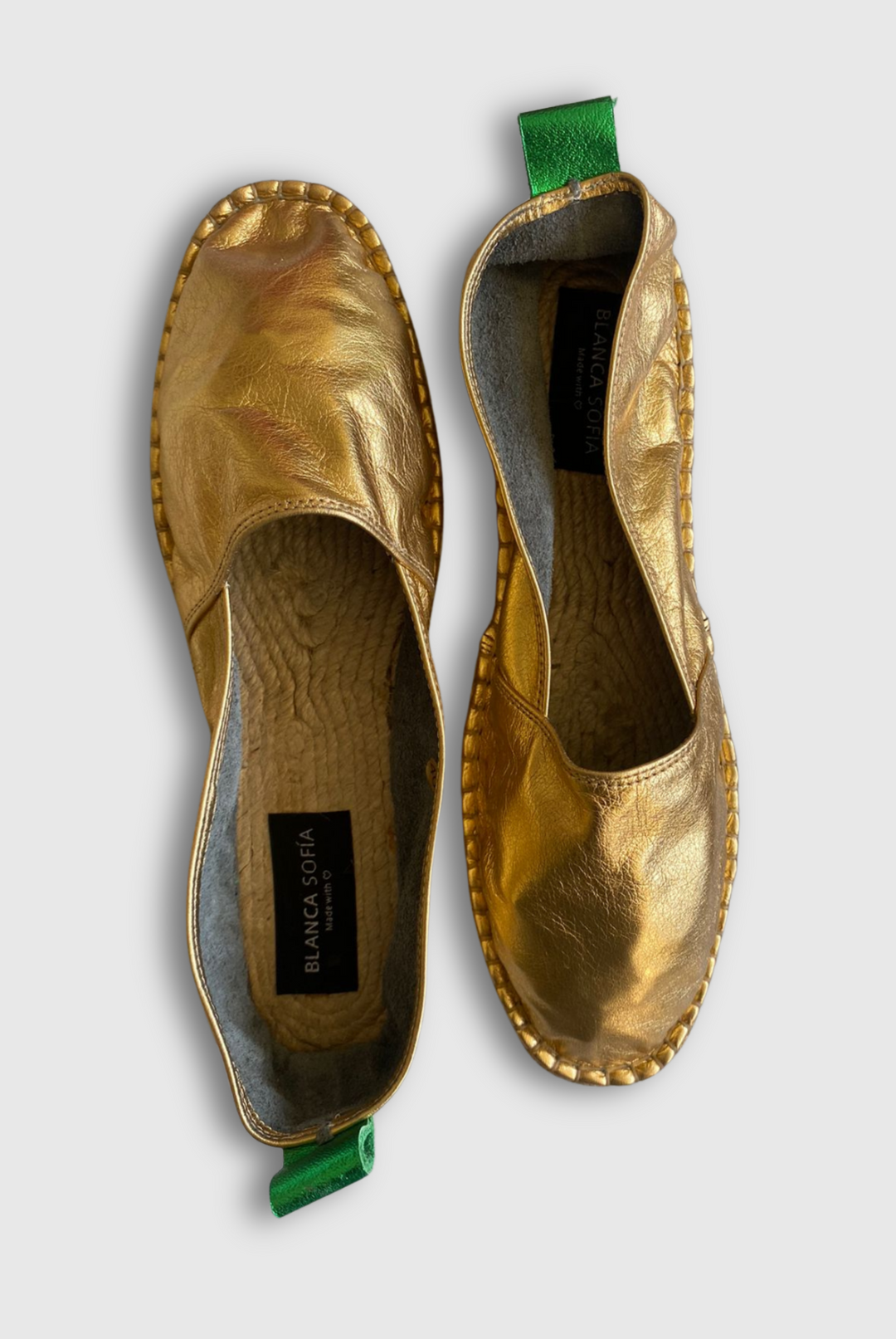 Alpargata Santorini Gold/Verde Cuero