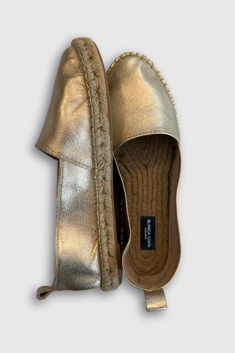 Alpargata Santorini Gold / Cuero