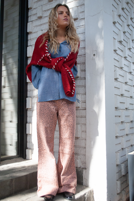 Pantalón Leopardo Peach Pink