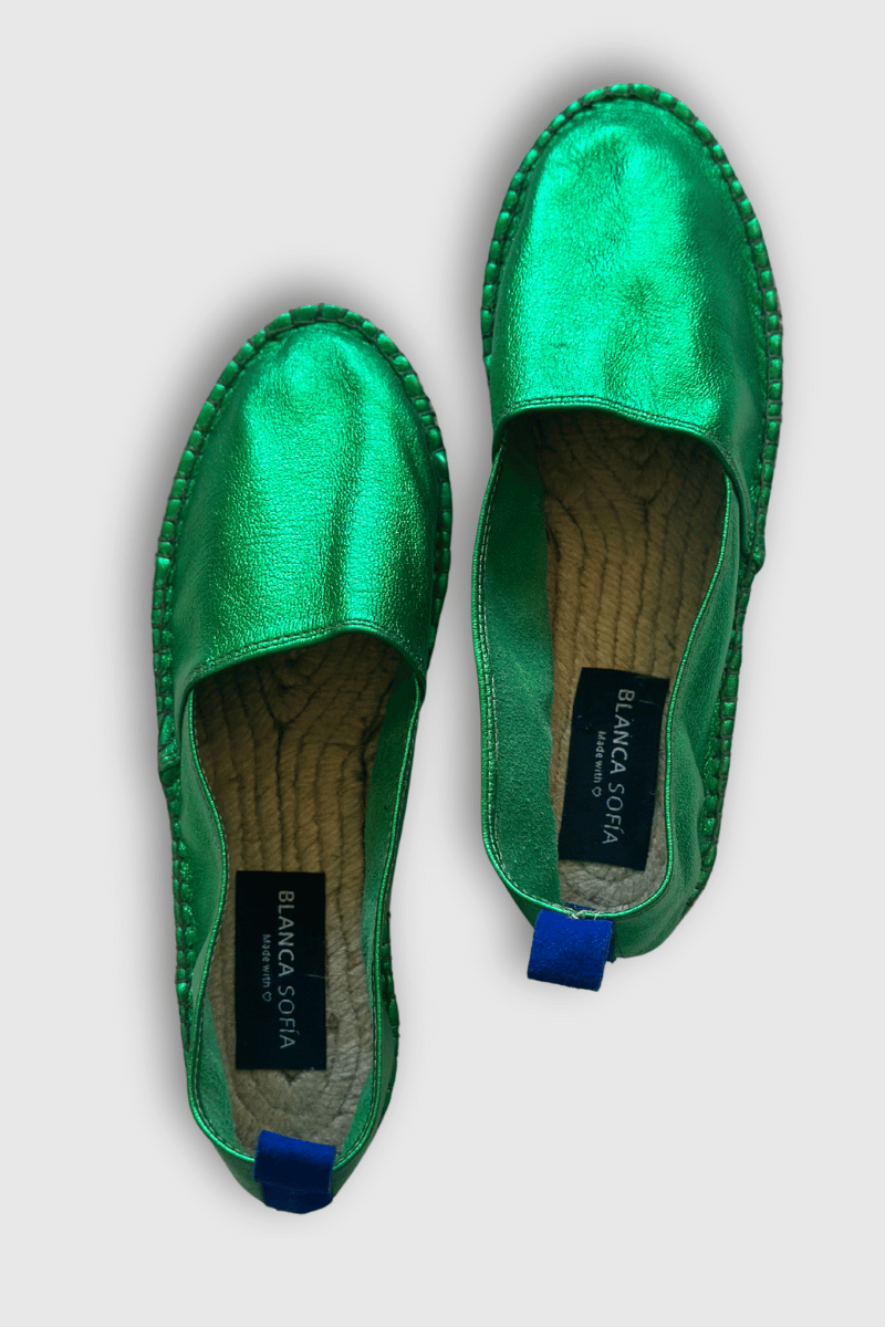 Alpargata Santorini Green/Blue Cuero