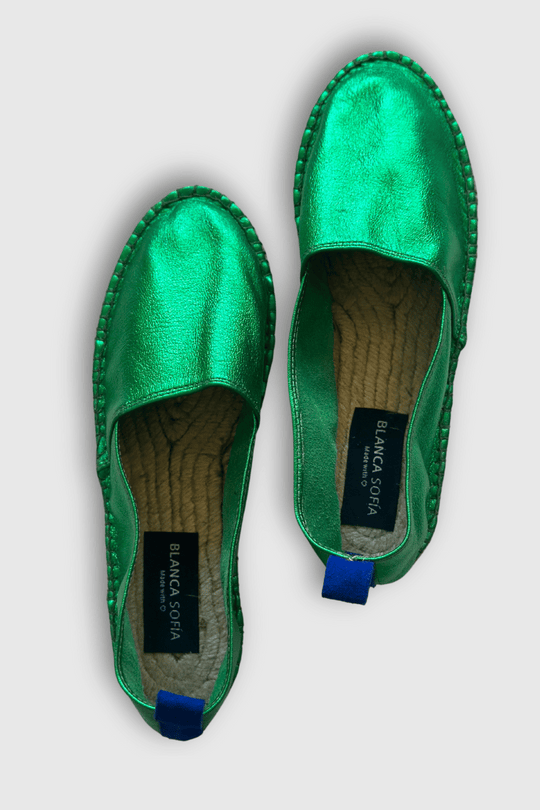 Alpargata Santorini Green/Blue Cuero
