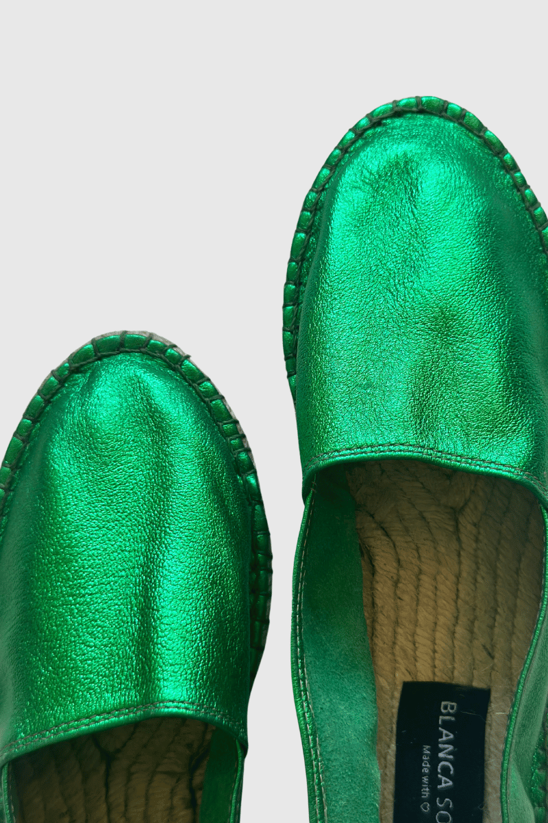 Alpargata Santorini Green/Blue Cuero