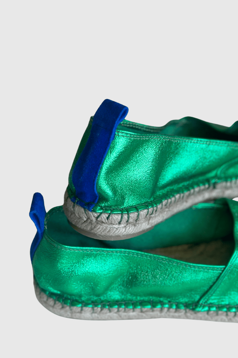 Alpargata Santorini Green/Blue Cuero