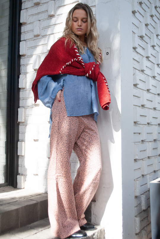 Pantalón Leopardo Peach Pink