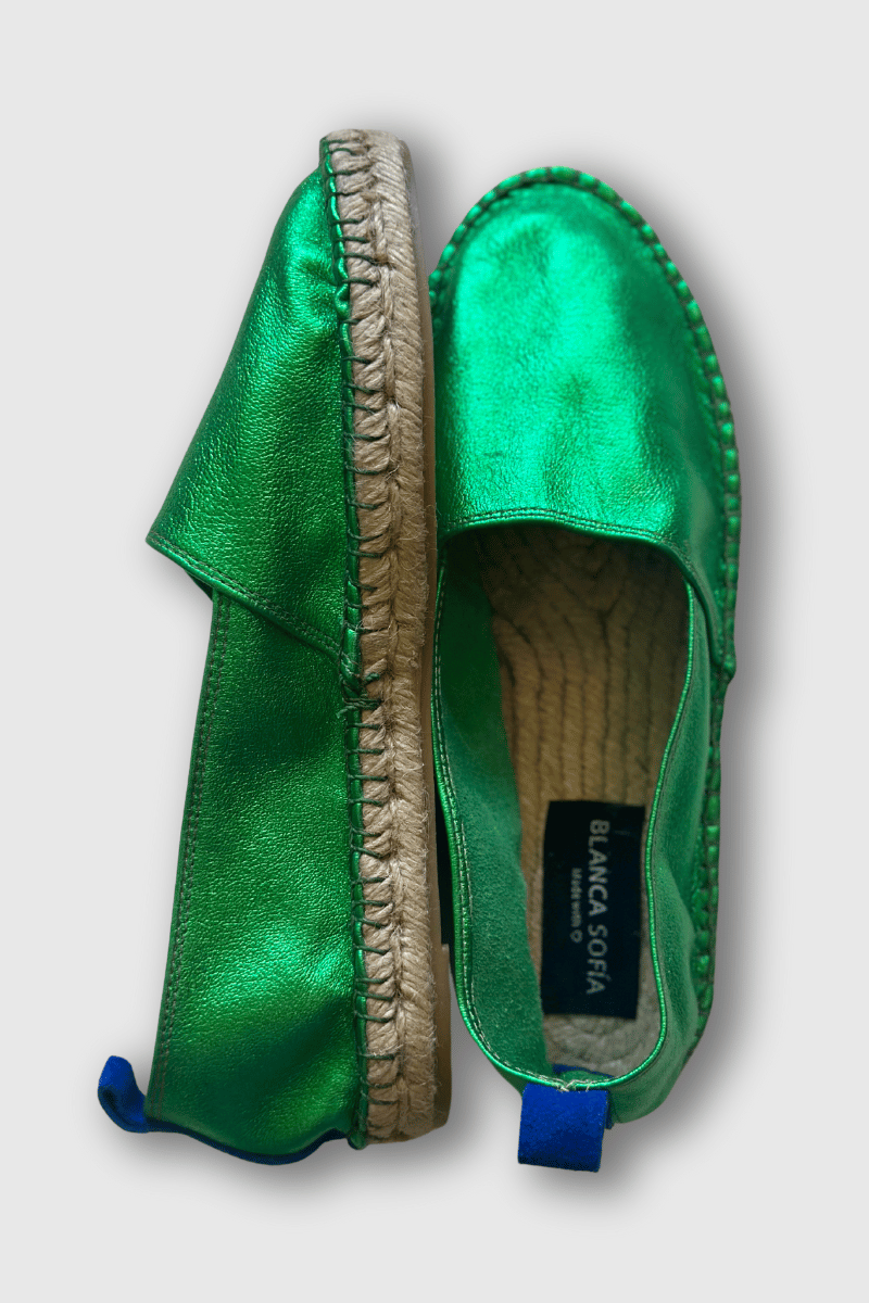 Alpargata Santorini Green/Blue Cuero
