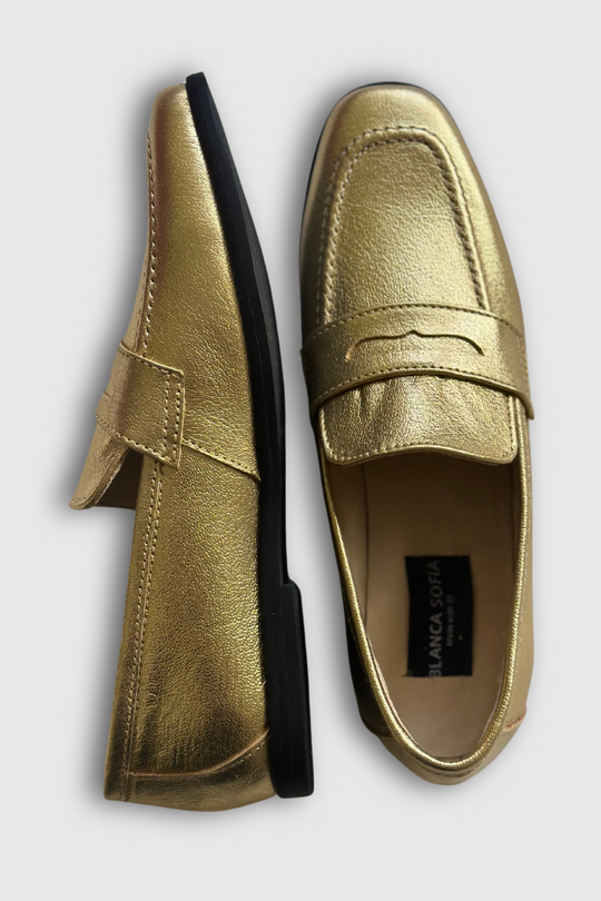 Mocasín Walk Perfect Gold / Cuero
