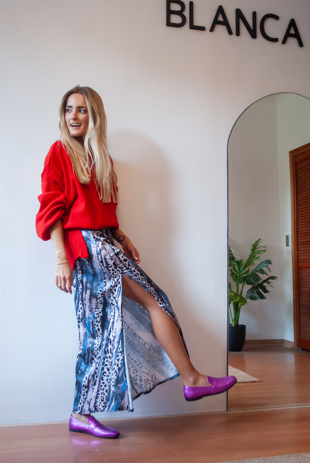 Falda Midi Print