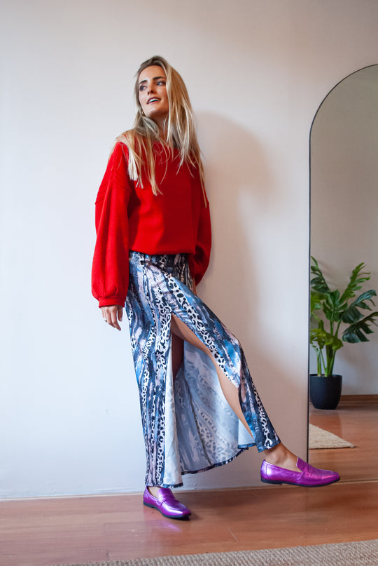 Falda Midi Print