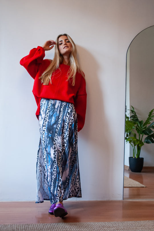Falda Midi Print