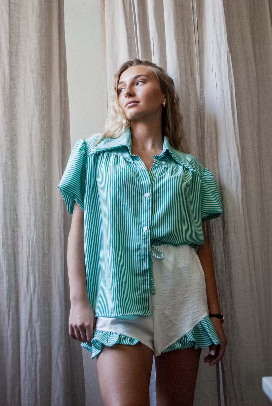 Sample Sale - Short Rafaela Rayas Verde