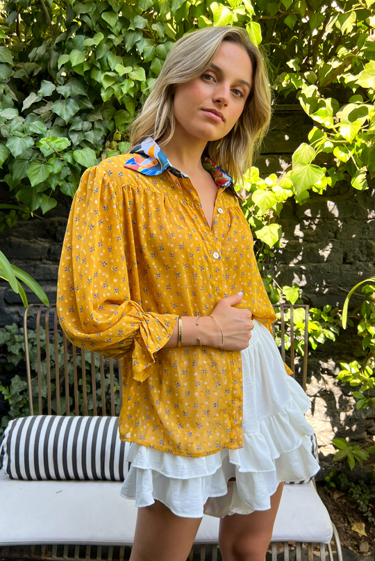 Blusa Rafaela Yellow Flowers