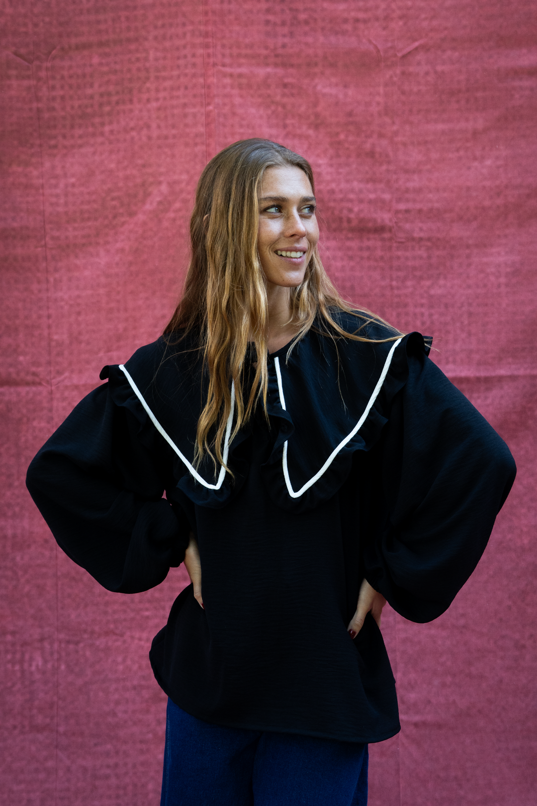 Blusa Reina Sofía BLACK