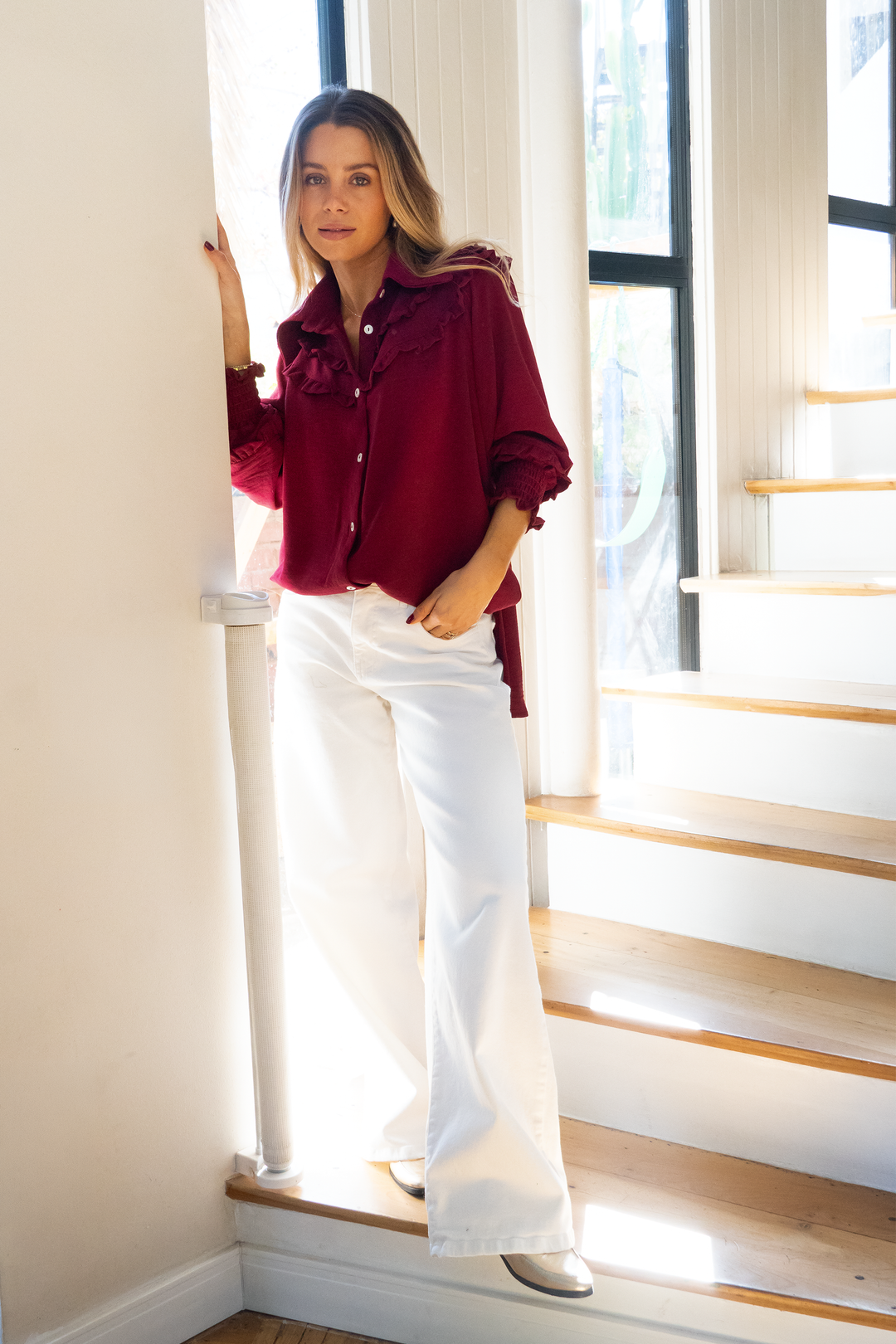 Pre Venta Blusa Aura burgundy