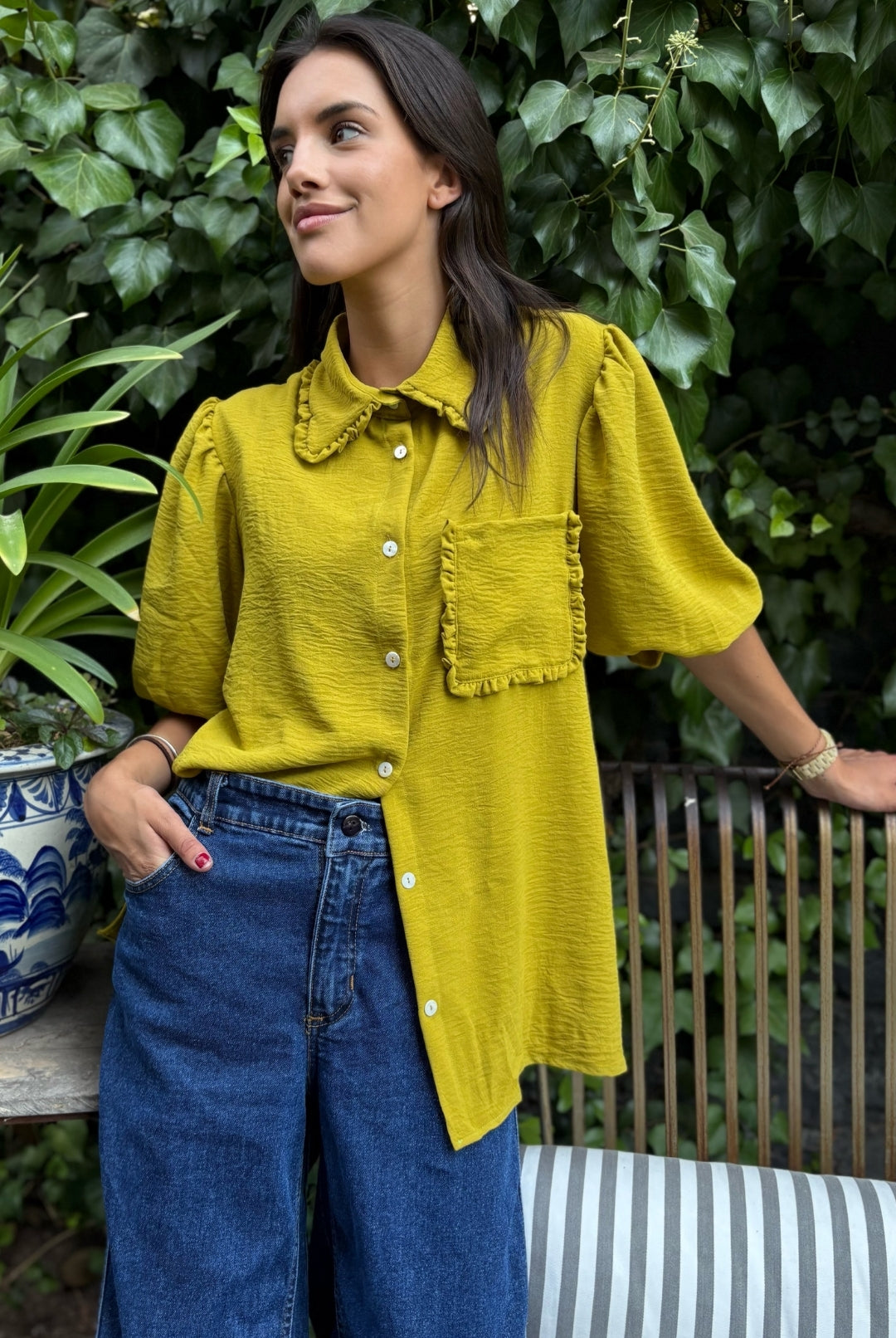 Blusa Málaga GREEN MUSTARD