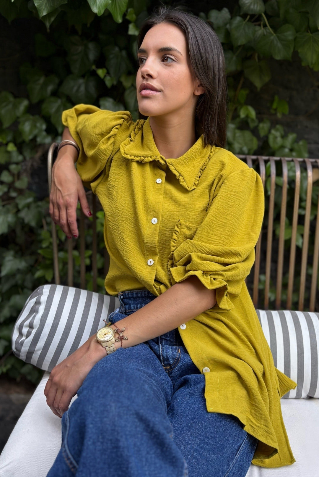 Blusa Málaga GREEN MUSTARD