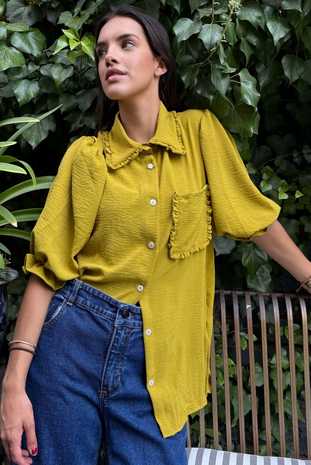 Blusa Málaga GREEN MUSTARD