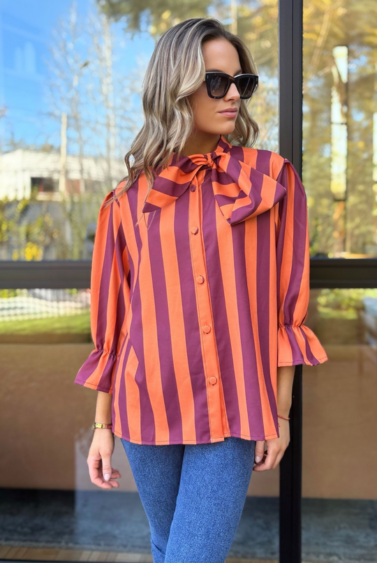 PRE VENTA BLUSA SANTORINI ORANGE