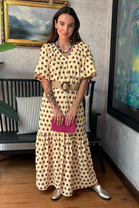 VESTIDO PARADISE YELLOW CIRCLE