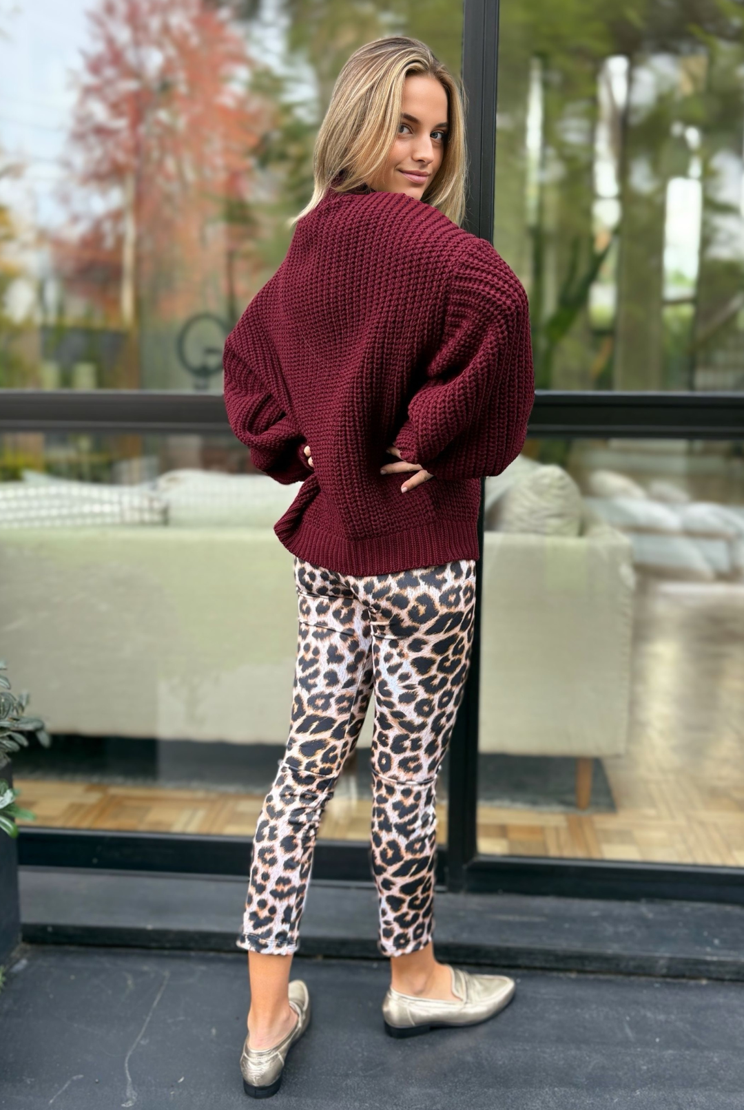Sweater Blanca Sofía Burgundy