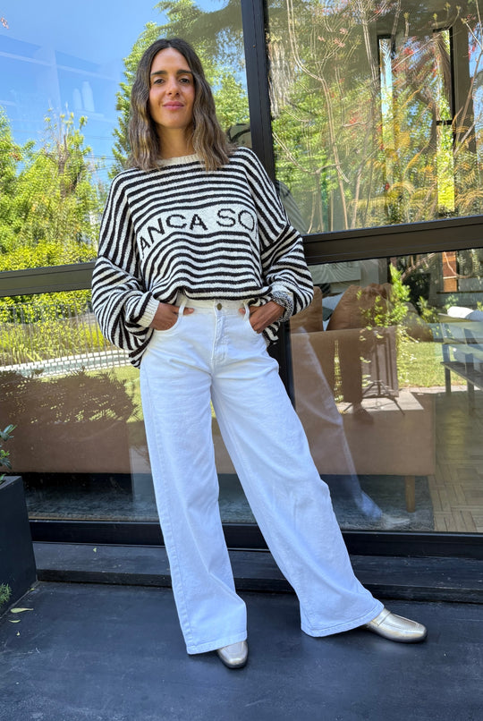 PRE VENTA SWEATER RAYADO BLANCA SOFIA