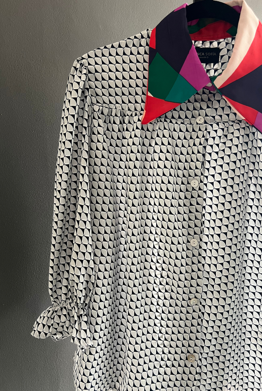 Blusa Rafaela White/Black