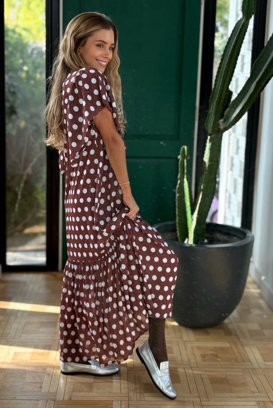 Vestido Nápoles Brown Circle