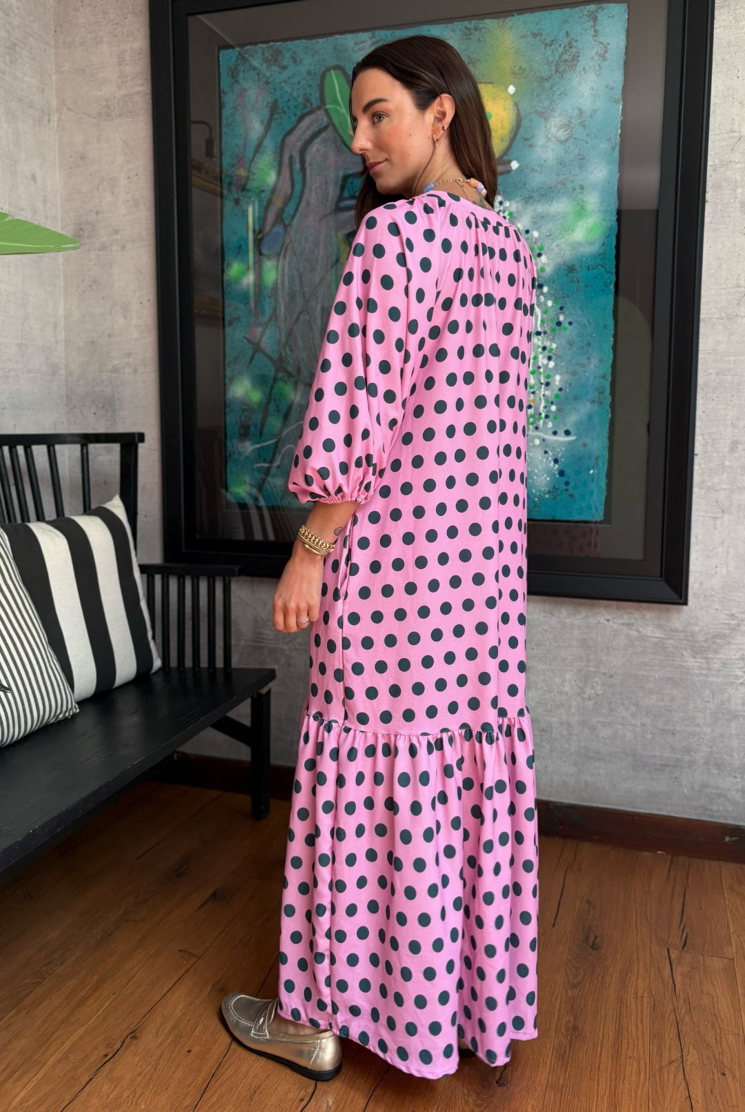 VESTIDO PARADISE PINK CIRCLE