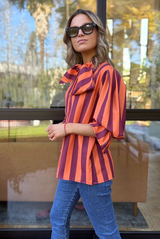 PRE VENTA BLUSA SANTORINI ORANGE