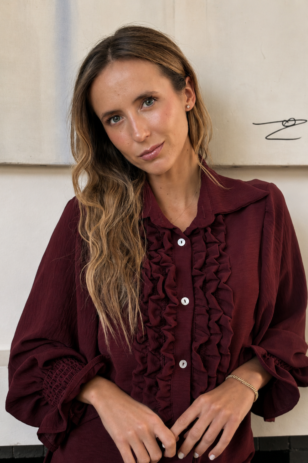 Blusa Fiorella Burgundy