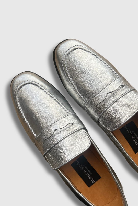 Mocasín Walk Perfect Silver / Cuero