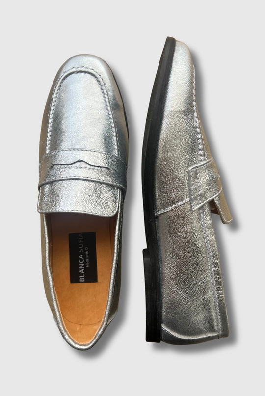 Mocasín Walk Perfect Silver / Cuero