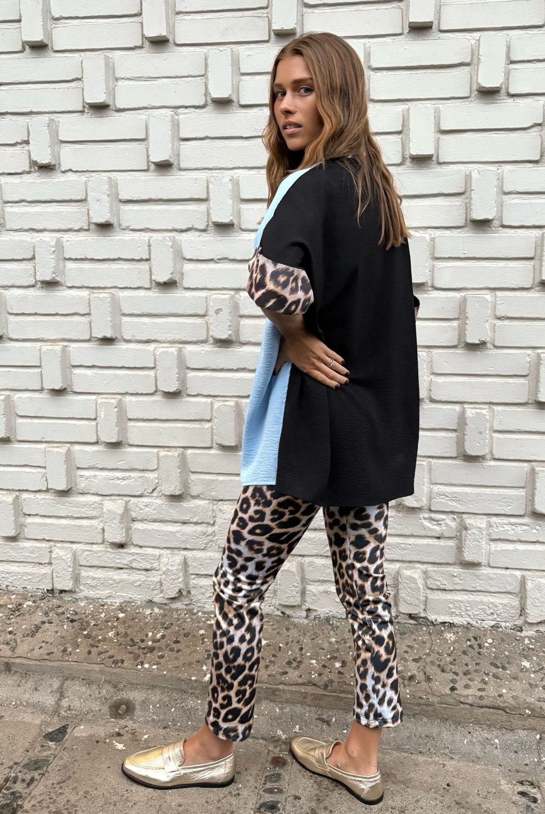 PRE VENTA BLUSA ELOÍSE SKY BLUE/BLACK