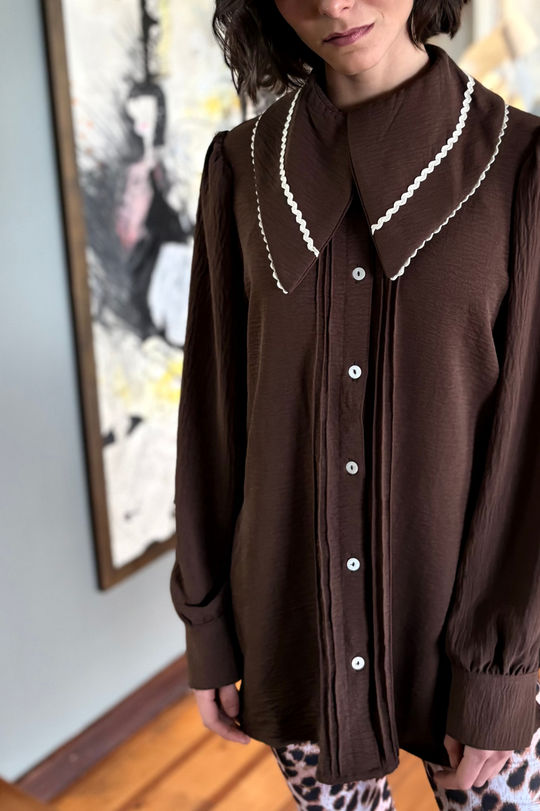 Blusa Queen Elisa brown
