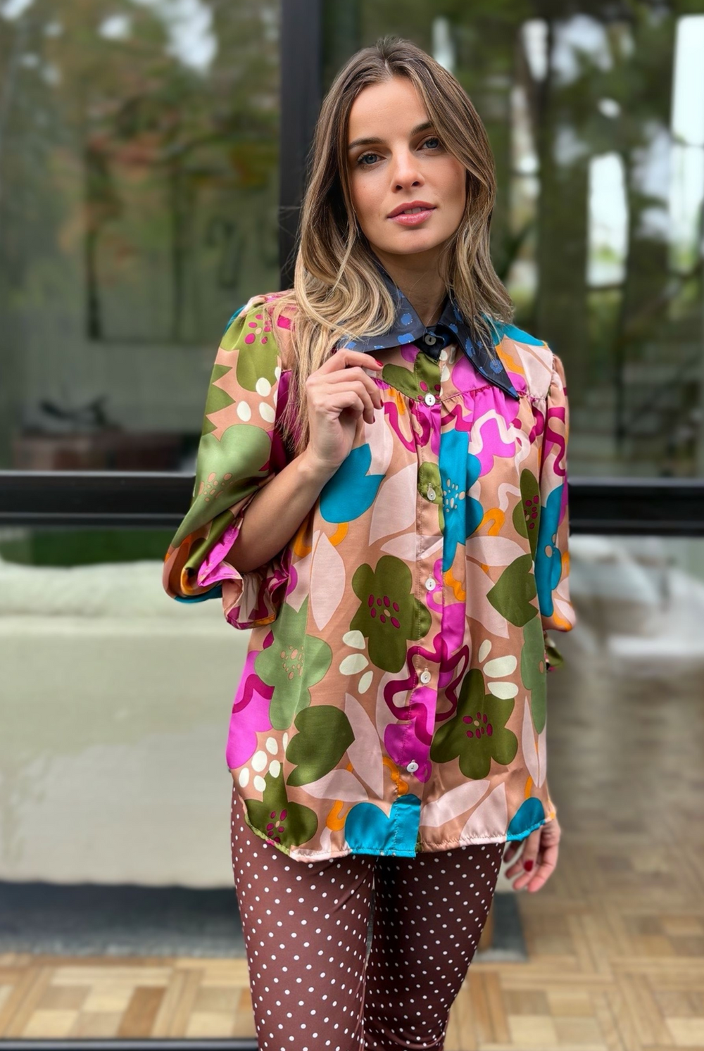 Blusa Rafaela Colorful Flowers