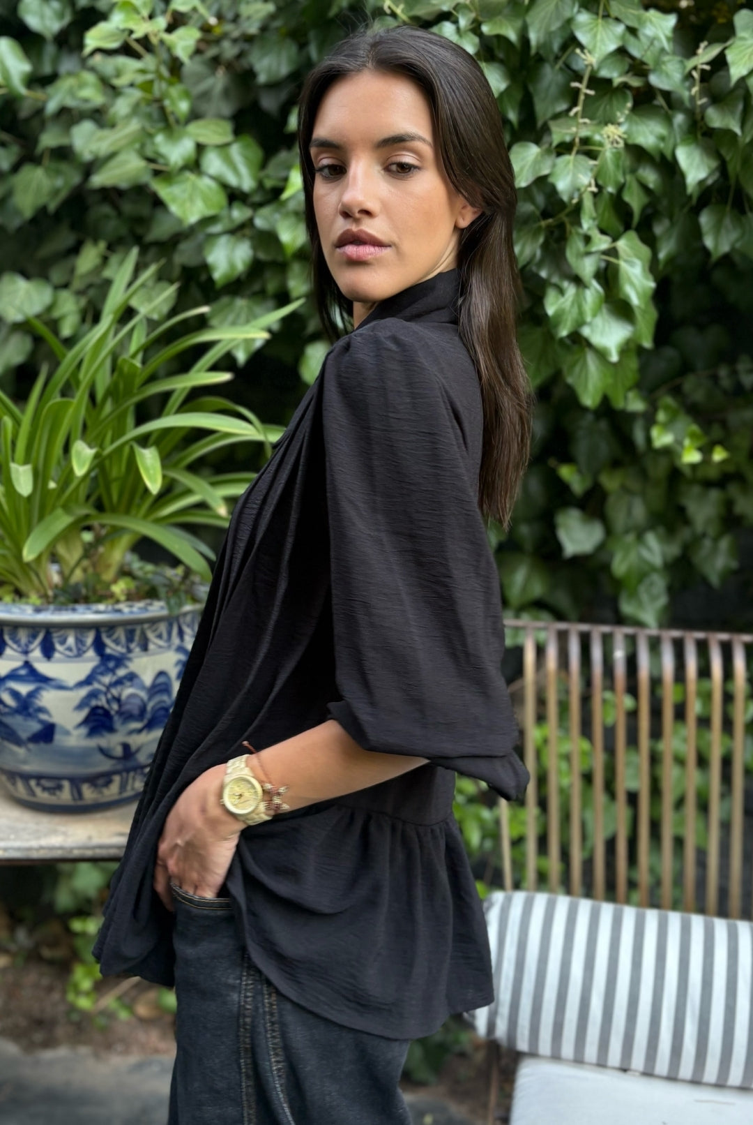 Blusa Gardenia Black