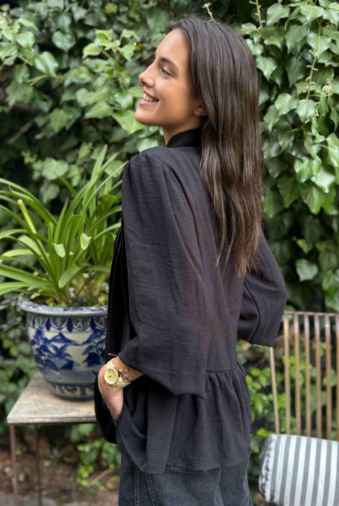 Blusa Gardenia Black