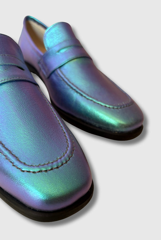 Mocasín Maia Sky Blue / Cuero
