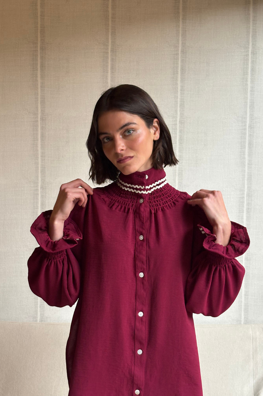 Blusa Queen Elisa Burgundy