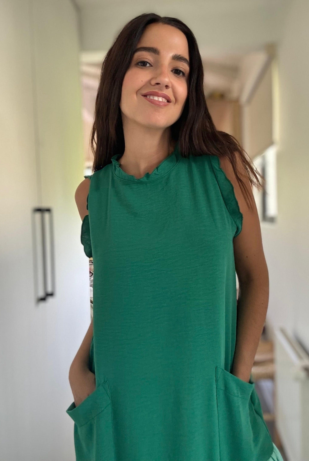 Vestido Italia DARK GREEN / LIGHT GREEN