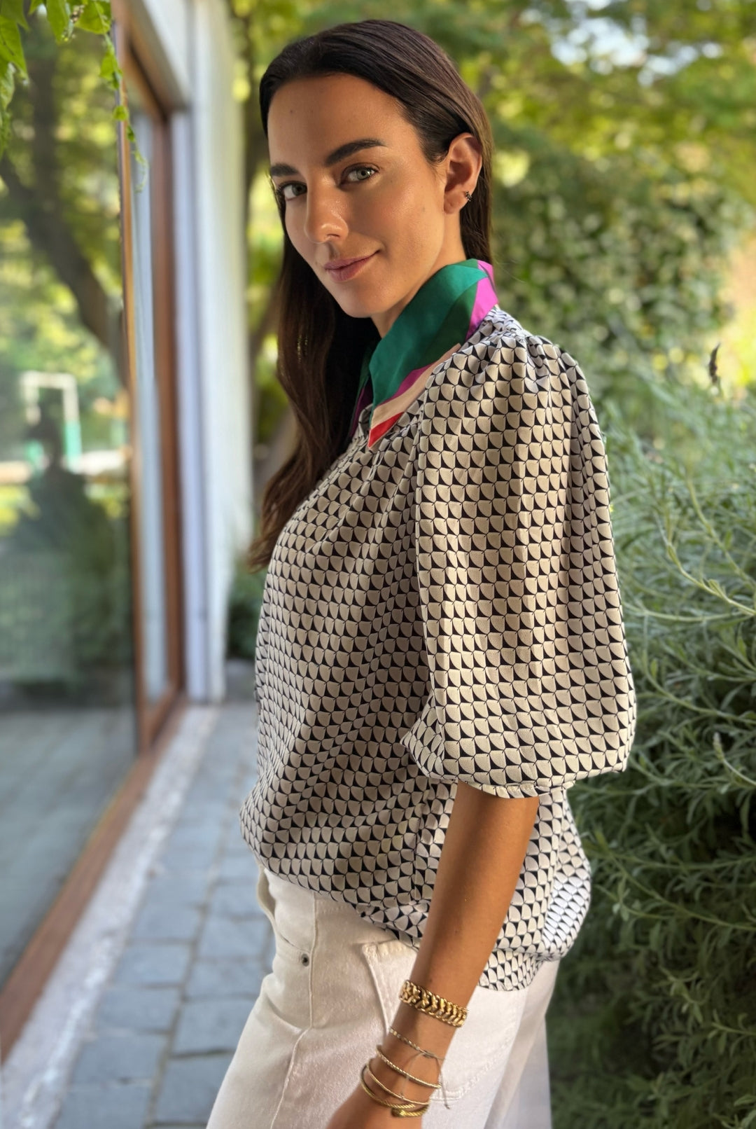 Blusa Rafaela White/Black