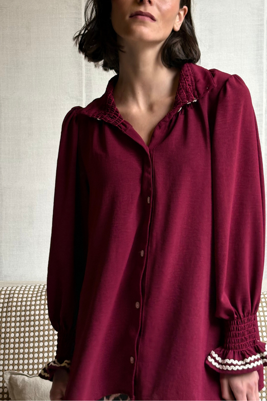 Blusa Queen Elisa Burgundy