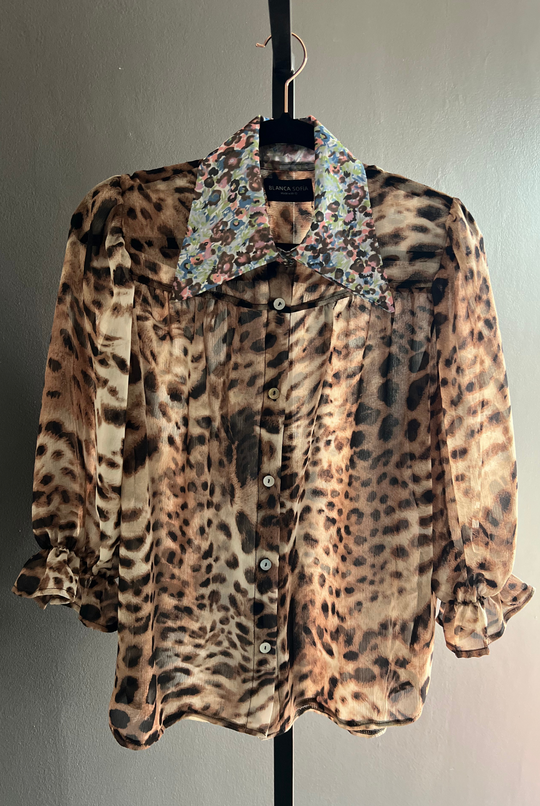Blusa Rafaela Leopardo Beige/Brown