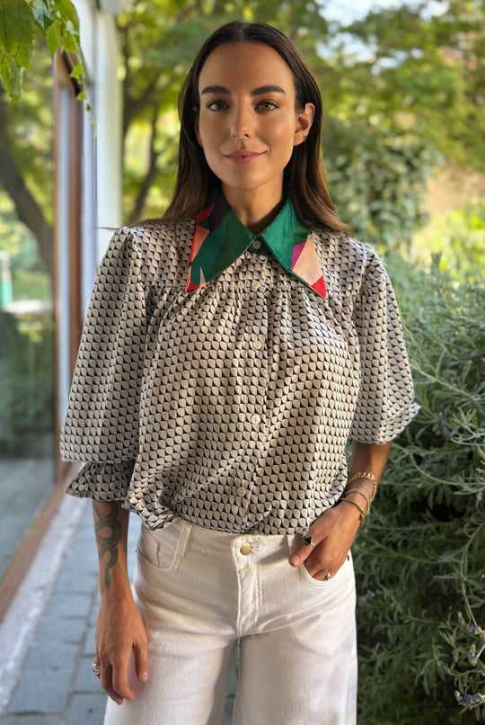 Blusa Rafaela White/Black