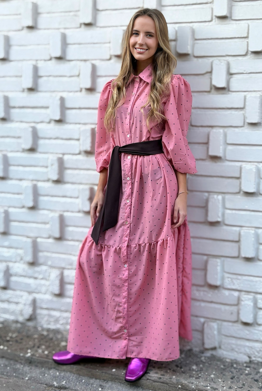 Vestido Marbella Pink Circles