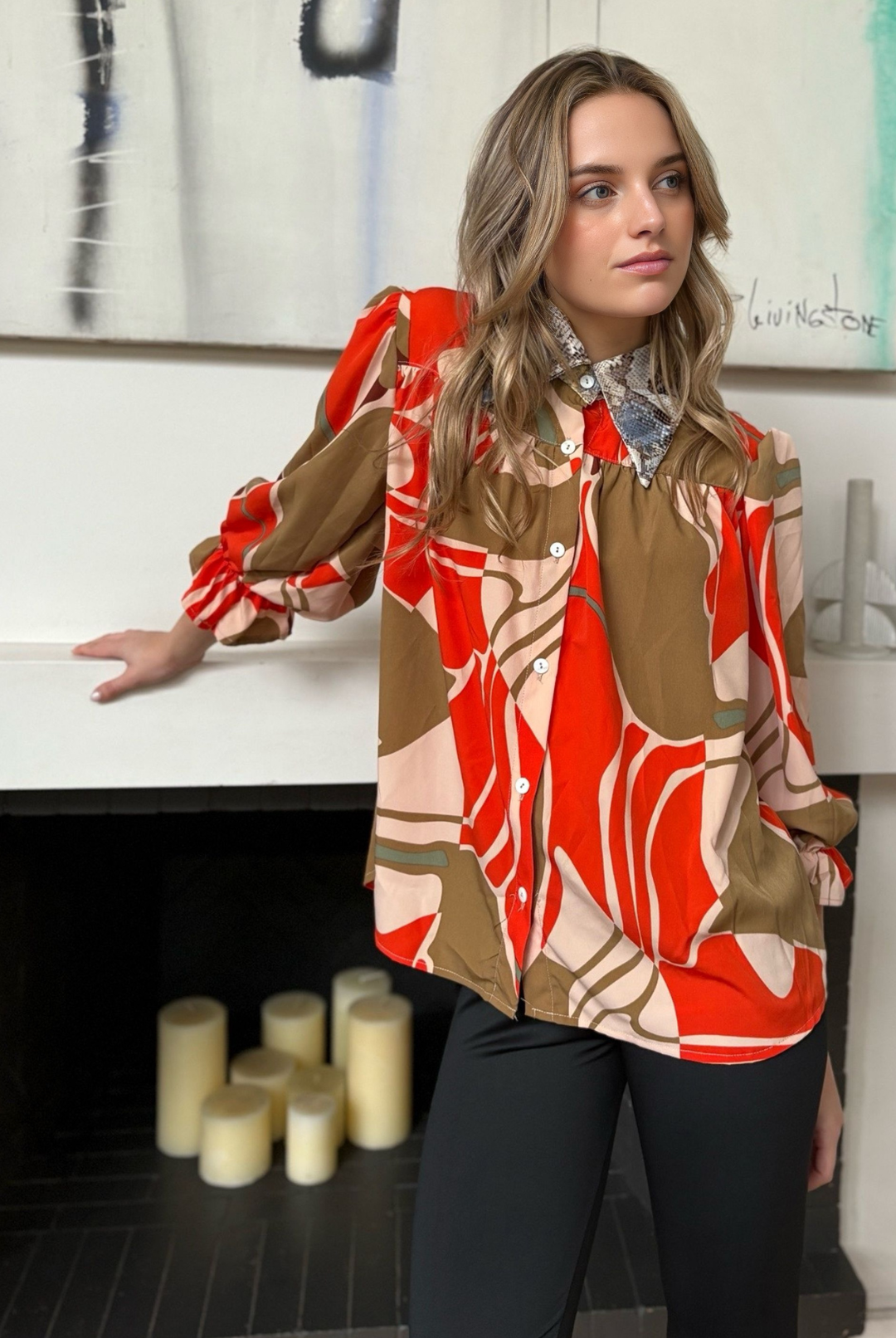 Blusa Rafaela Orange Forms
