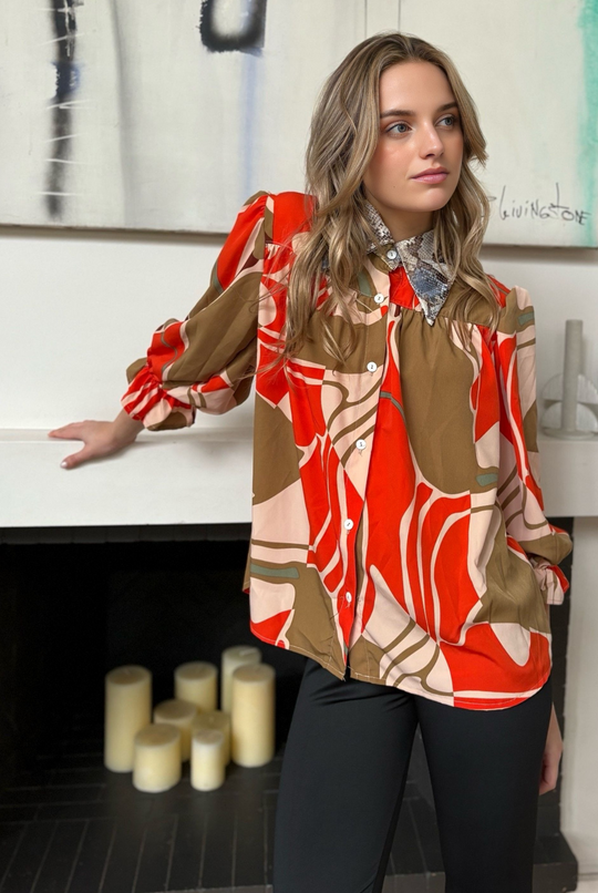 Blusa Rafaela Orange Forms