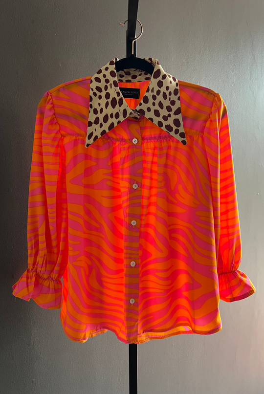 Blusa Rafaela Orange Tiger