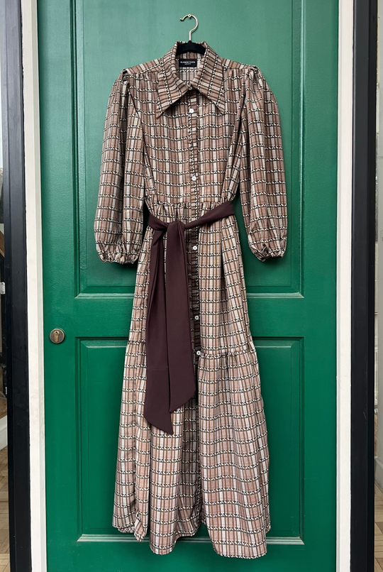 Vestido Marbella Brown Patterns