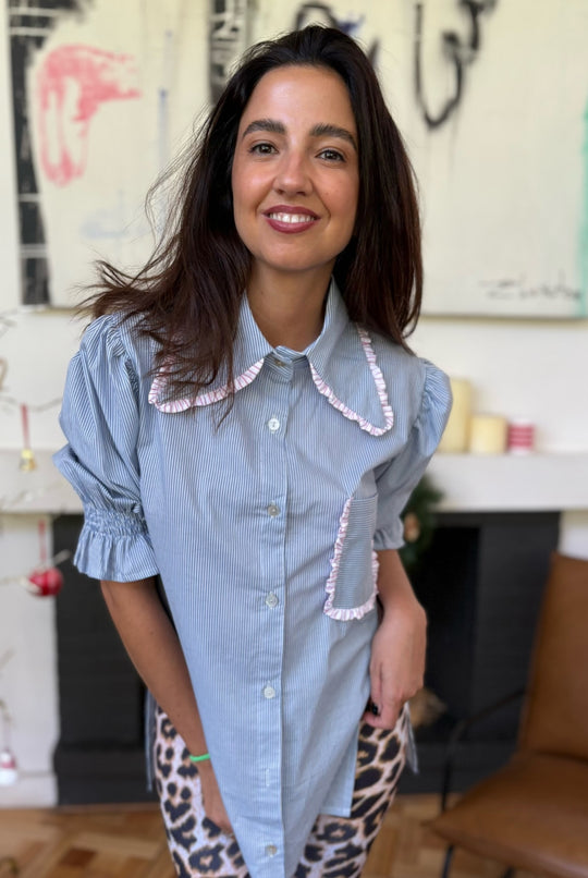 Blusa Málaga Rayas SKY BLUE